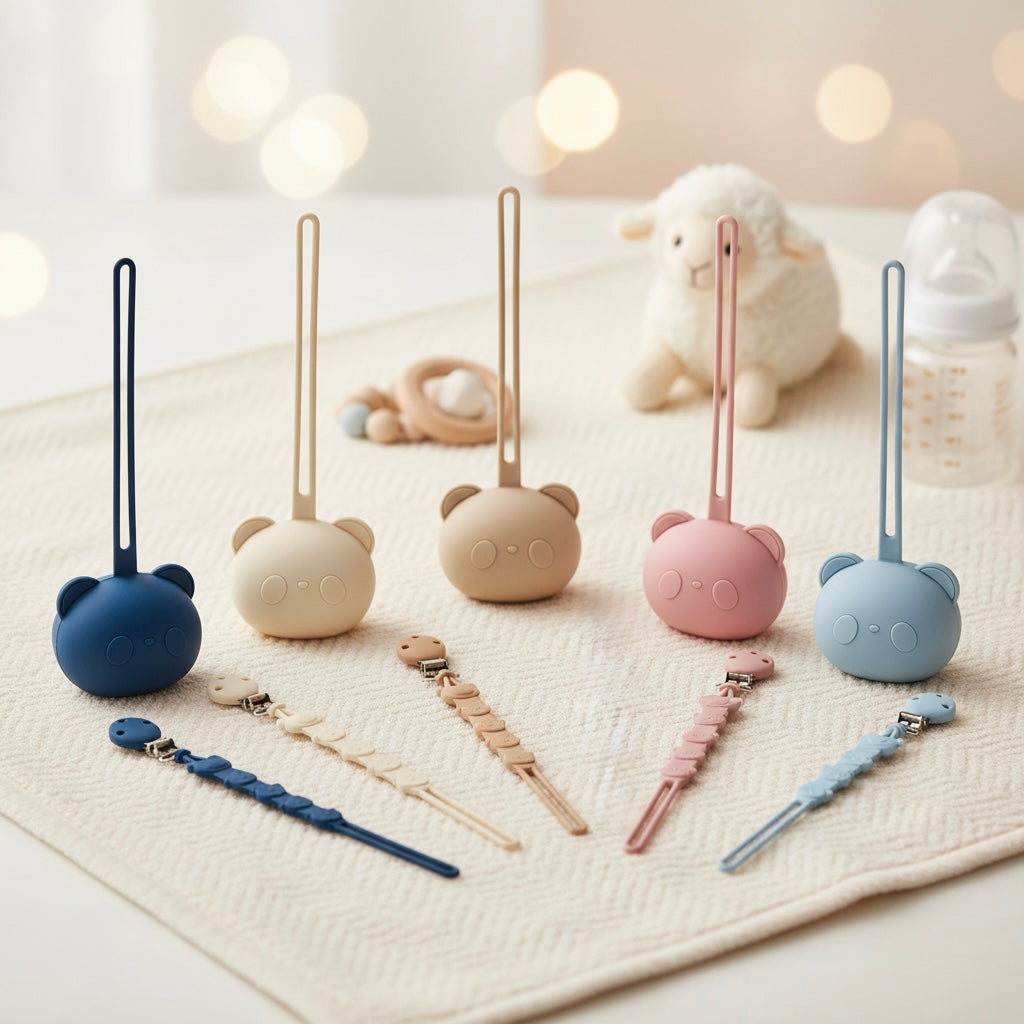 Pacifier holders and clips