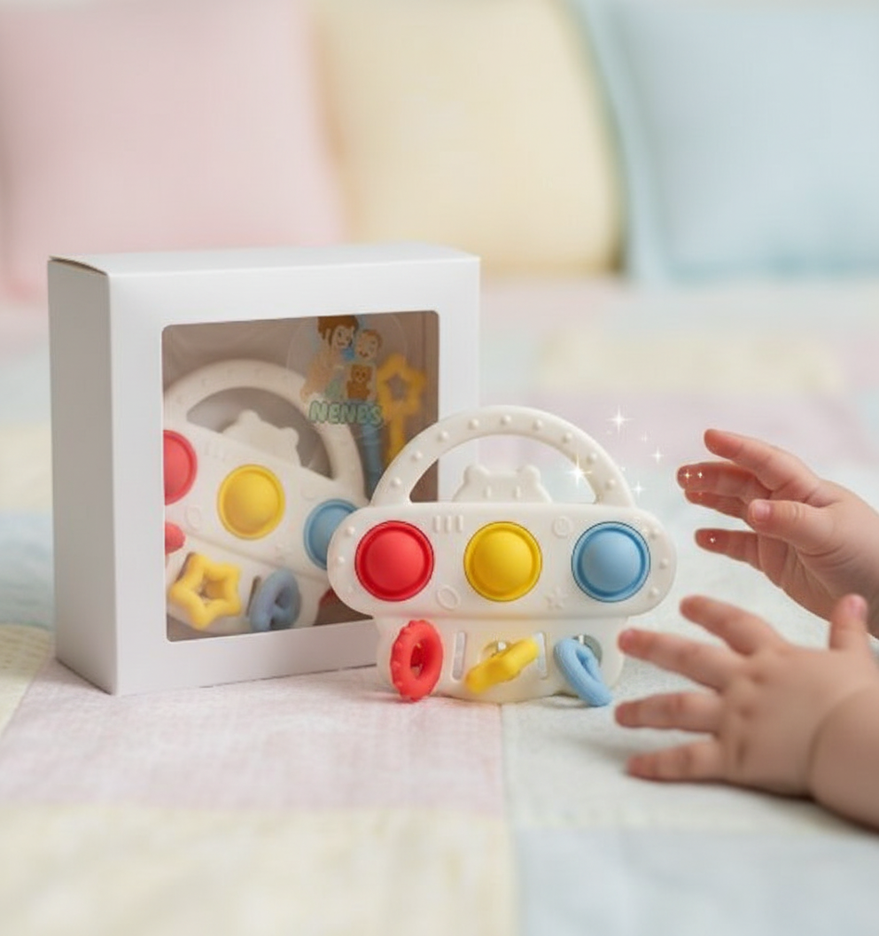 Sensory, pull toy space (red, yellow, blue)