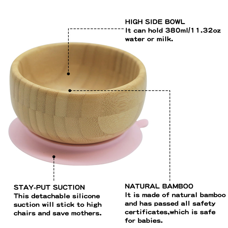 Bamboo and silicone baby feeding set (rabbit)