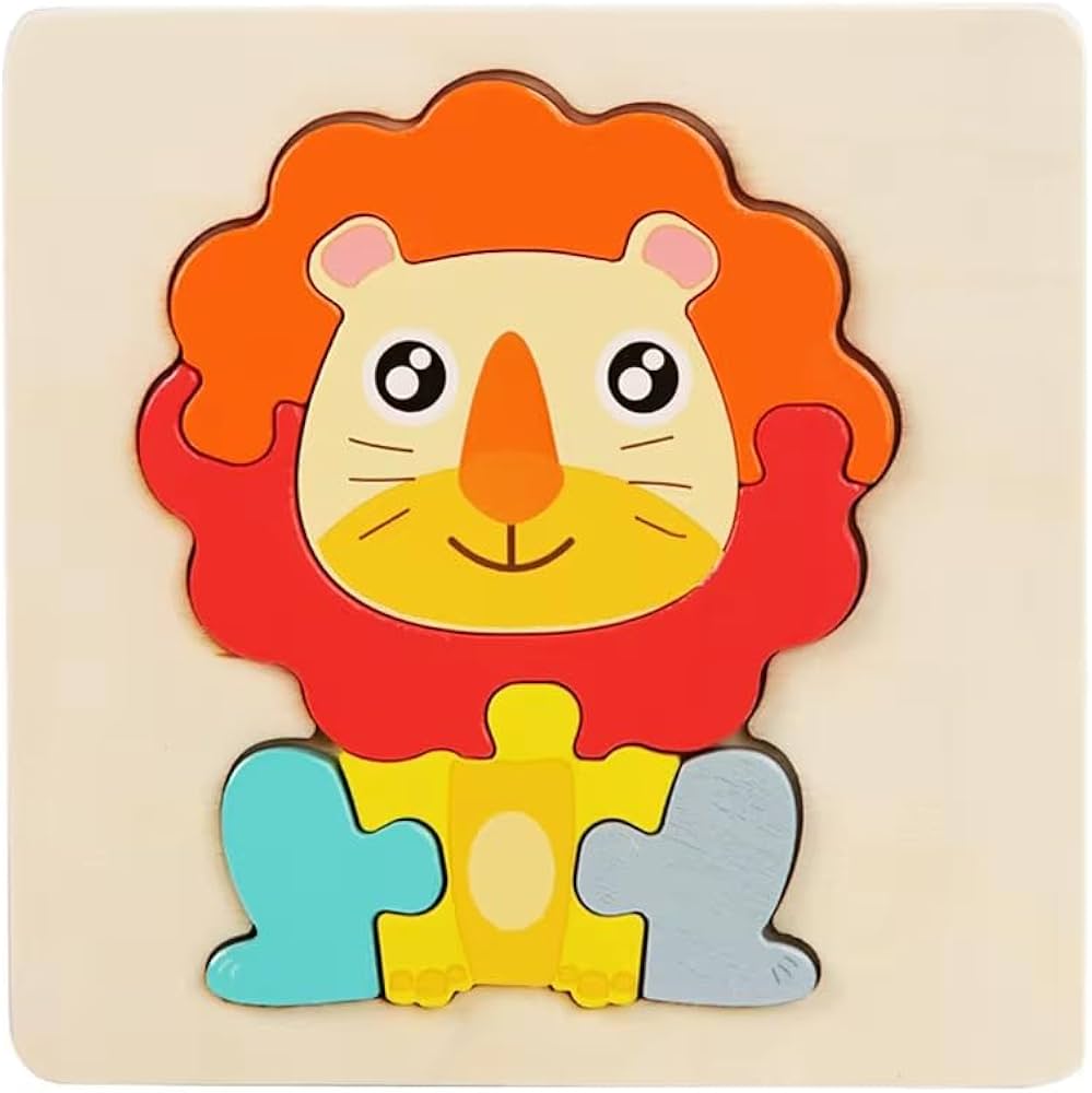 Set of 4 wooden puzzle board (animals)