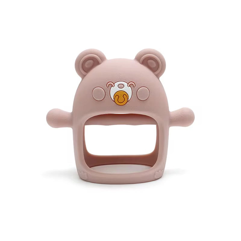 Bear Sensory Toy and Teething essentials Set (pink)