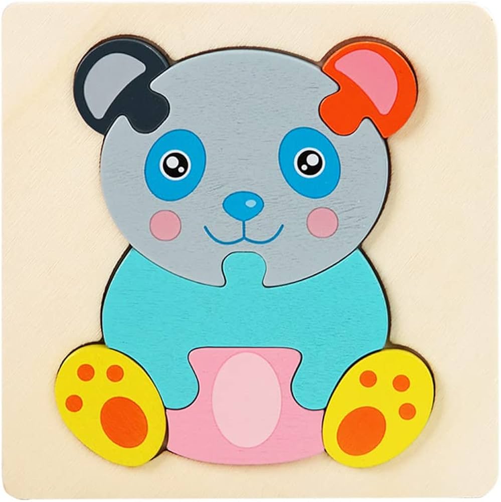 Set of 4 wooden puzzle board (animals)