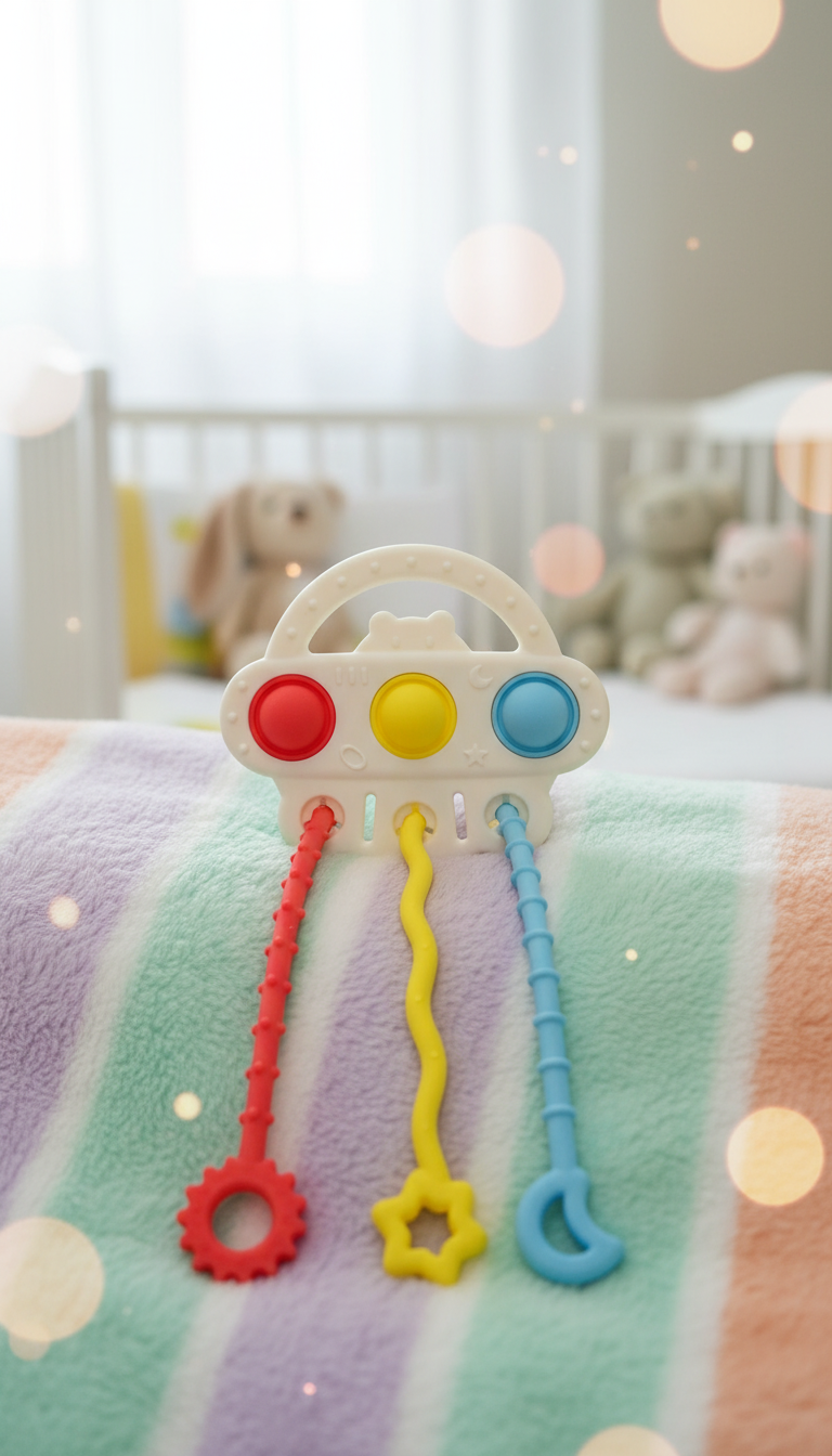 Sensory, pull toy space (red, yellow, blue)