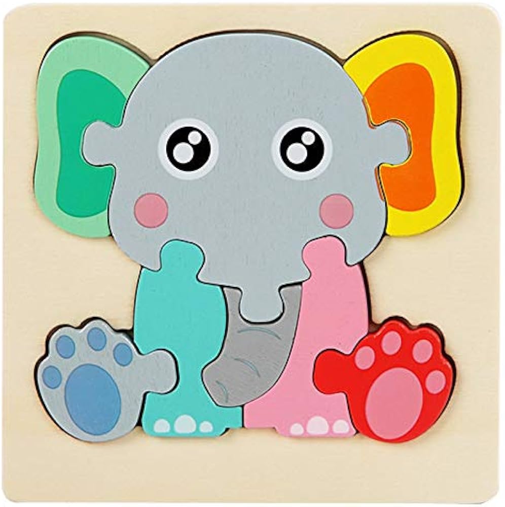Set of 4 wooden puzzle board (animals)