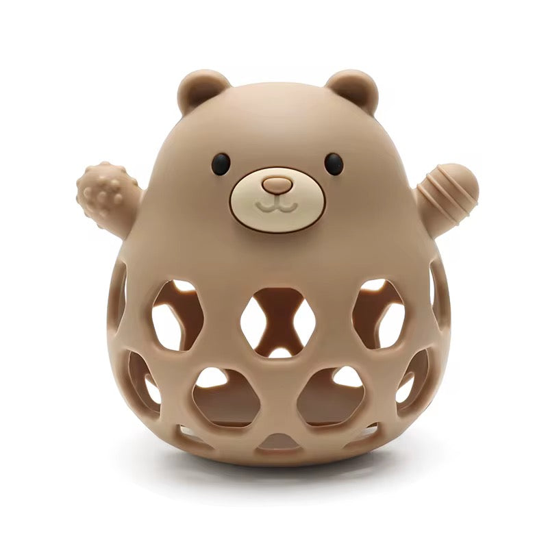 Bear Sensory Toy and Teething essentials Set (taupe)
