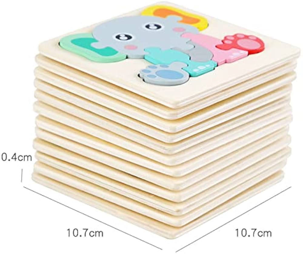 Set of 4 wooden puzzle board (animals)