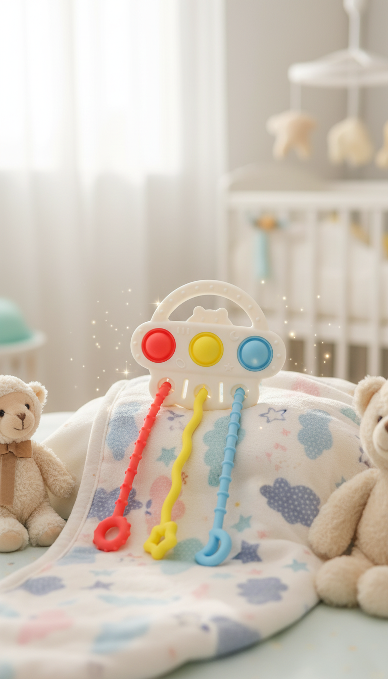 Sensory, pull toy space (red, yellow, blue)