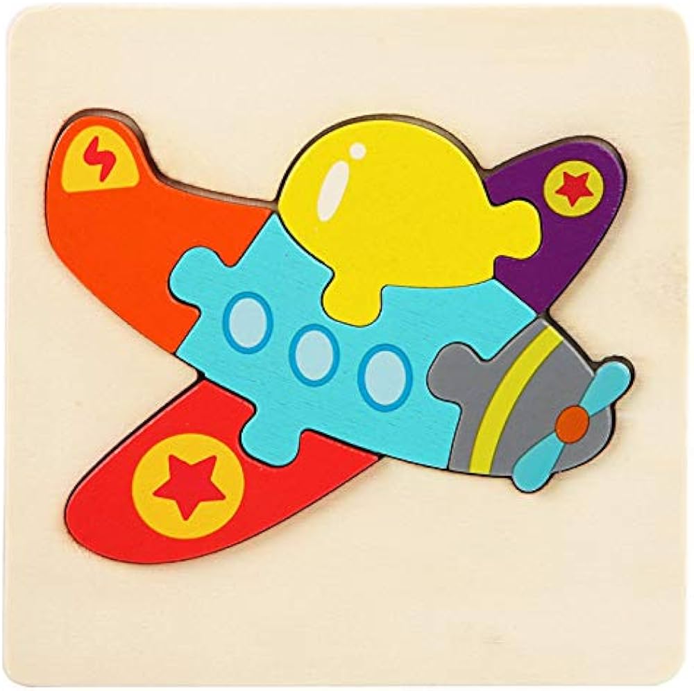 Set of 4 wooden puzzle board (vehicles)