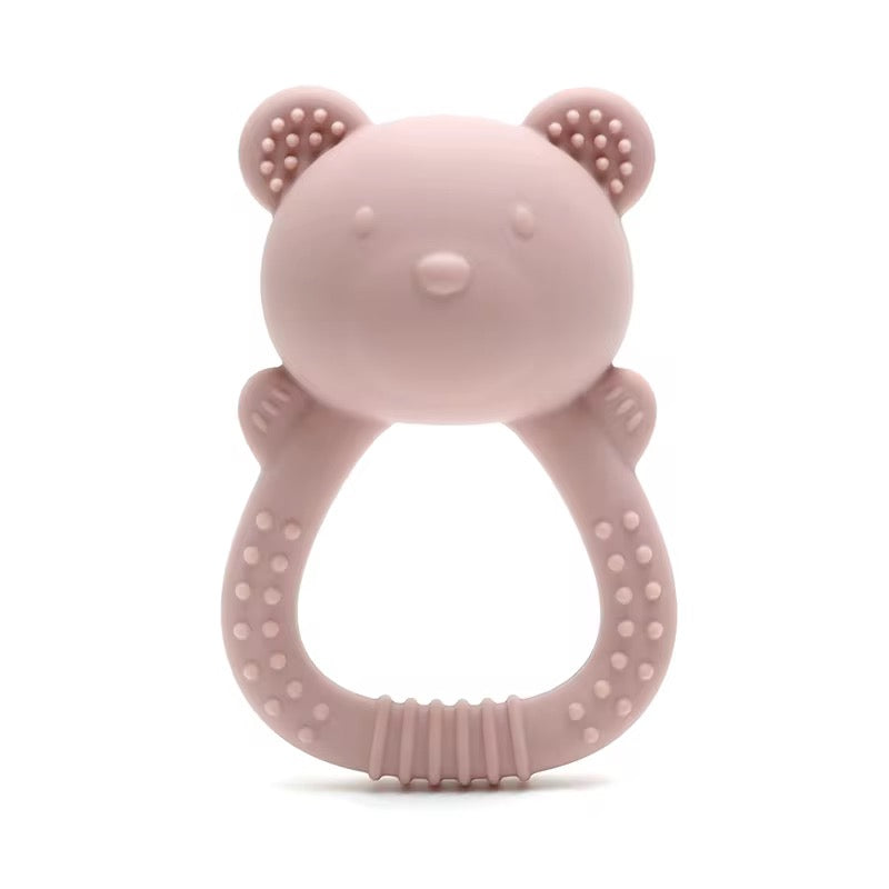 Bear Sensory Toy and Teething essentials Set (pink)