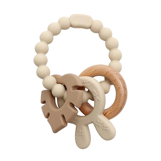 Multi-textured teething ring Bunny (beige)