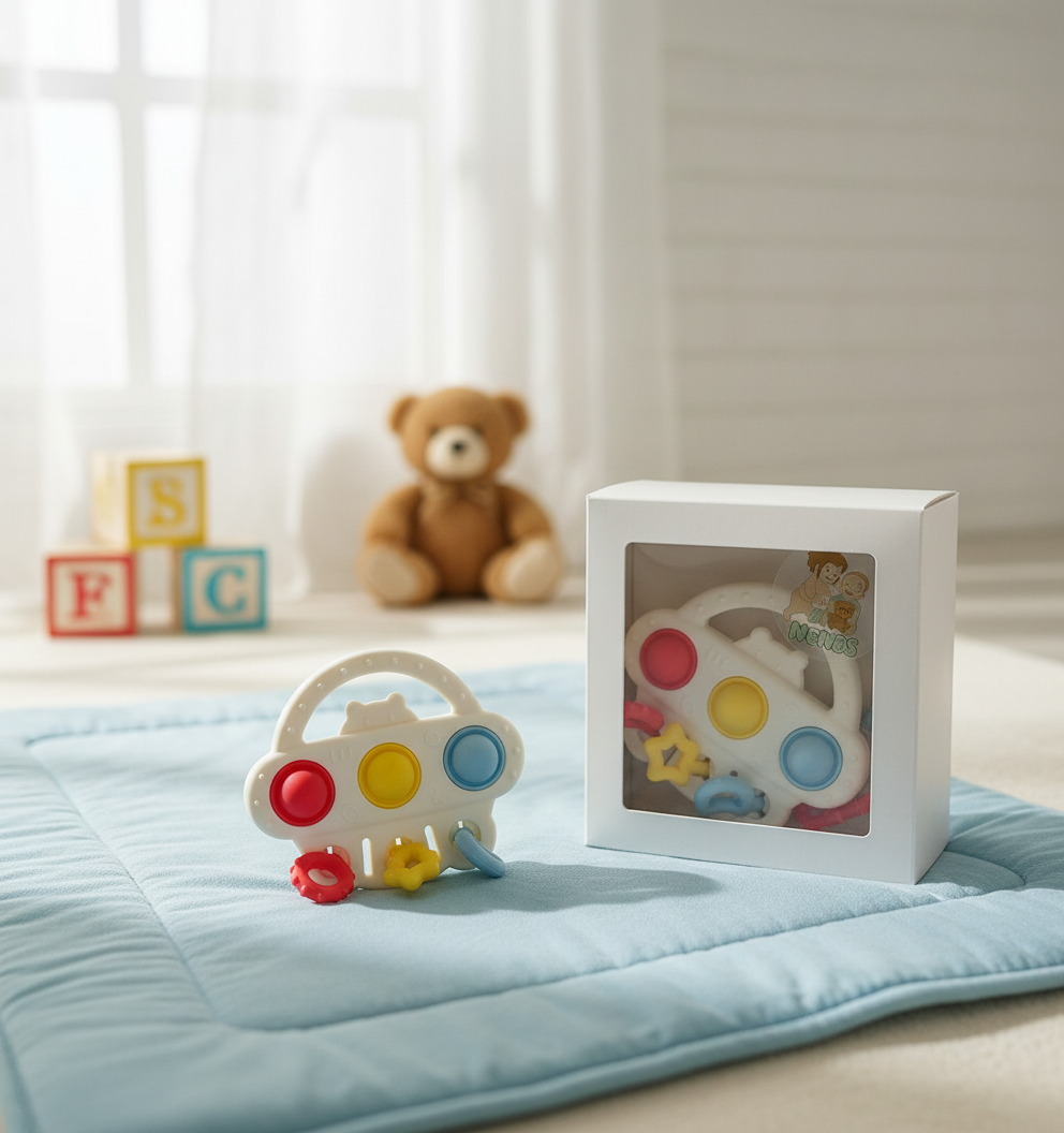 Sensory, pull toy space (red, yellow, blue)