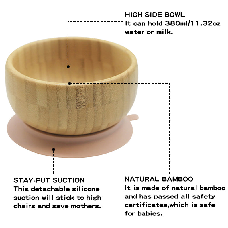 Bamboo and silicone baby feeding set (unicorn)