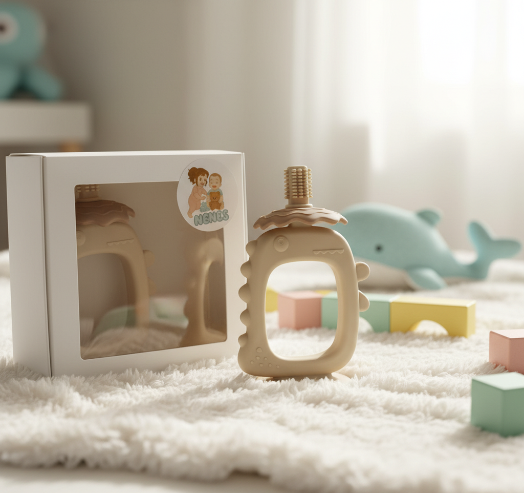 Dino Baby teether toothbrush shape