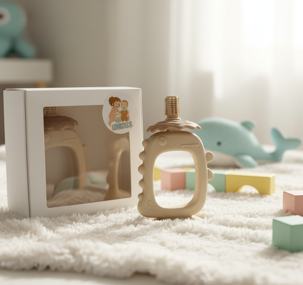 Dino Baby teether toothbrush shape