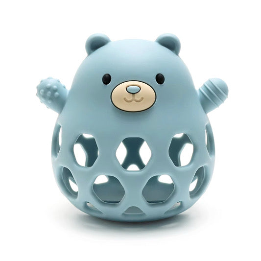 Bear Sensory Toy and Teething essentials Set (blue)