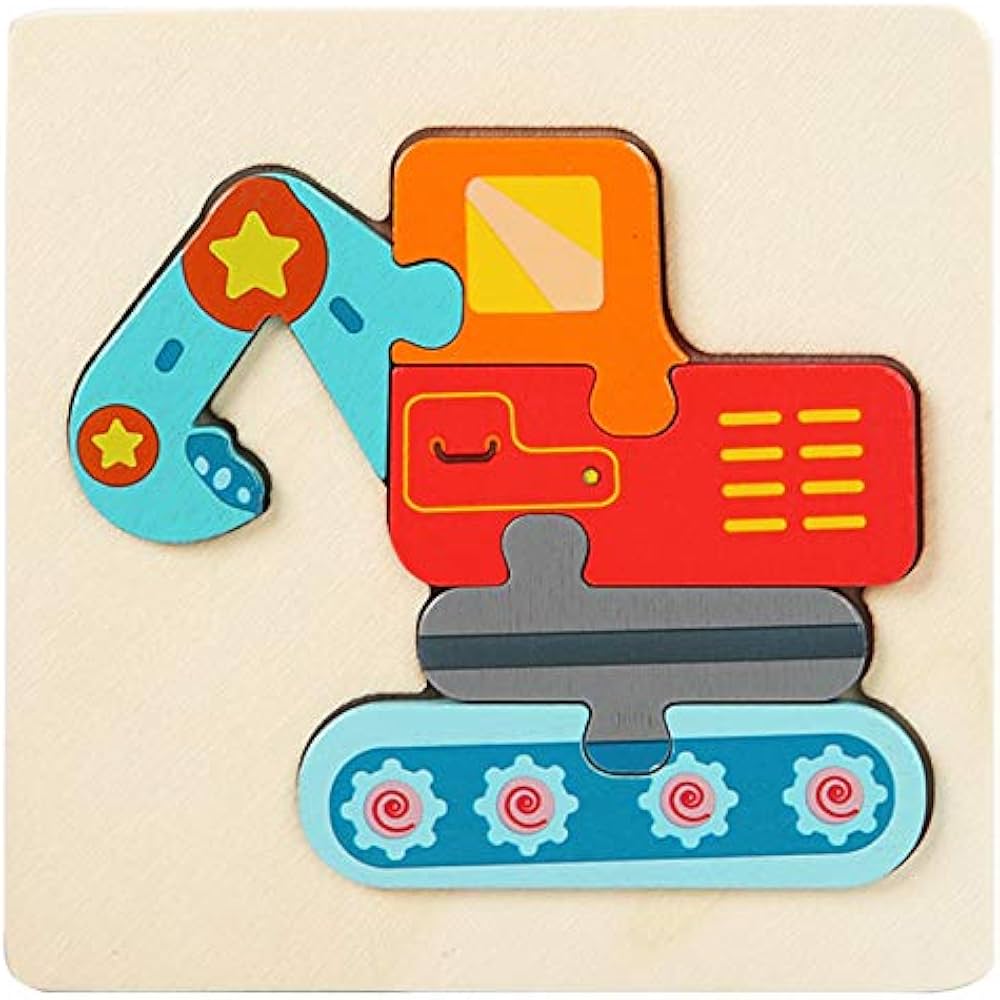 Set of 4 wooden puzzle board (vehicles)